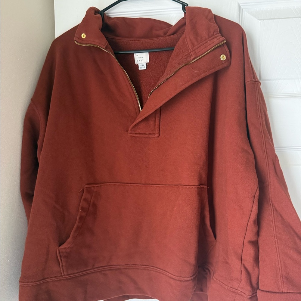 a new day Brick Zip-Up Sweater